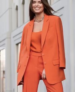 orange blazer